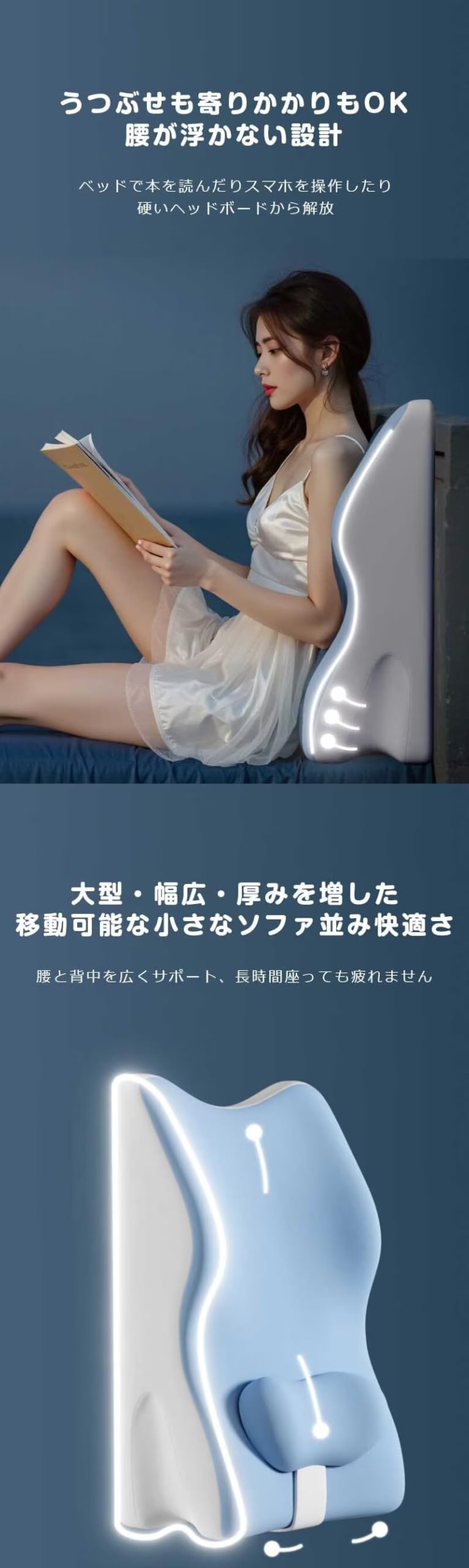 Amazon.co.jp: 三角クッション 高反発 背もたれ クッション うつ伏せ